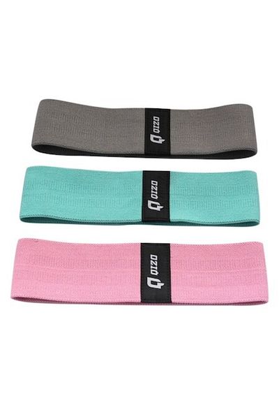 OEM Bandă elastică de antrenament Qizo HKRBB2202, 34,5 x 8 cm, set de 3 bucăți