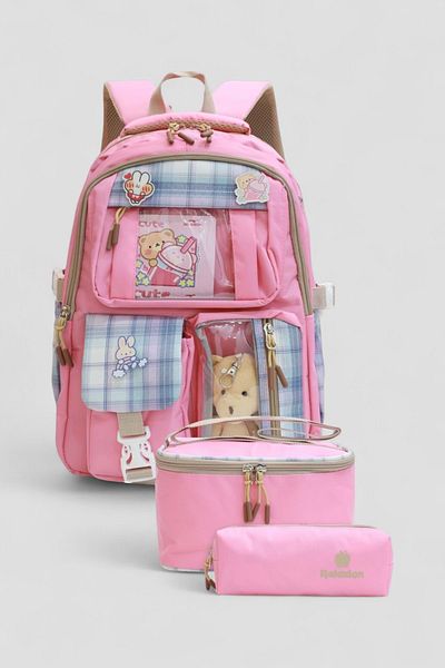Relaxion 1395 Korean Style Unisex Children's Triple Set Primary School Backpack