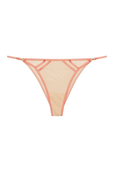 ESOTIQ Chiloți de damă cu imprimeu brazilian din plasă, decorativi și sexy | Blanca