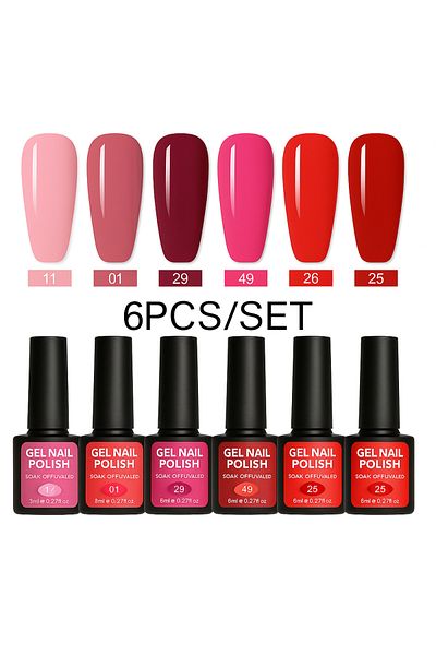 Belora Kit Gel Unghii, 6 Culori - set 3