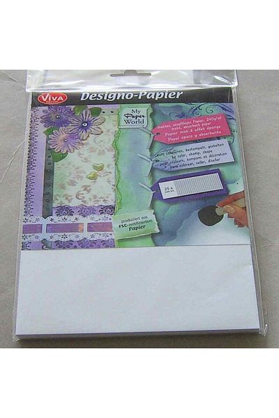 Viva Decor White acid-free paper, anti-aging, A5, 240 g/m2, VIVA DECOR, 25 sheets