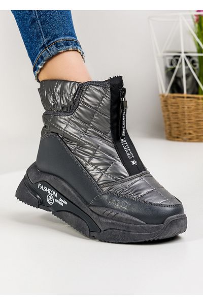 starlike Women's gray fur boots A166