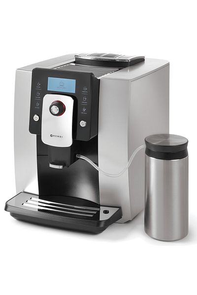 HENDI Ekspres do kawy automatyczny One Touch z pojemnikiem na mleko 600ml SREBRNY 208984