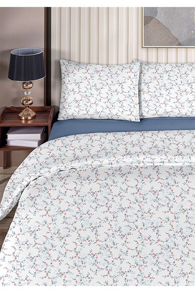 Evim Daria 100% Cotton Double Duvet Cover Set 200X220Cm Medium Indigo