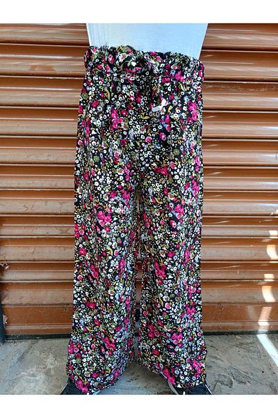 Mıstık Bebe Viscose Patterned Girl's Baggy Pants