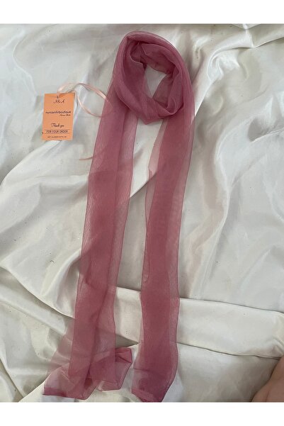 Nurcanilirboutique Gül kurusu tül fular