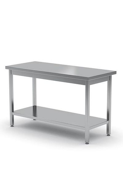 HENDI Masă de bucătărie centrală din oțel cu raft 180x60cm - 811559
