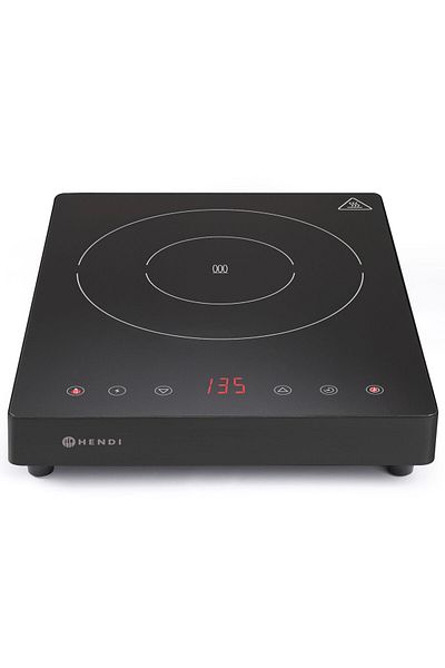 HENDI Kuchenka indukcyjna przenośna z panelem dotykowym 1 pole grzewcze Black Line śr. 22 cm 2000 W