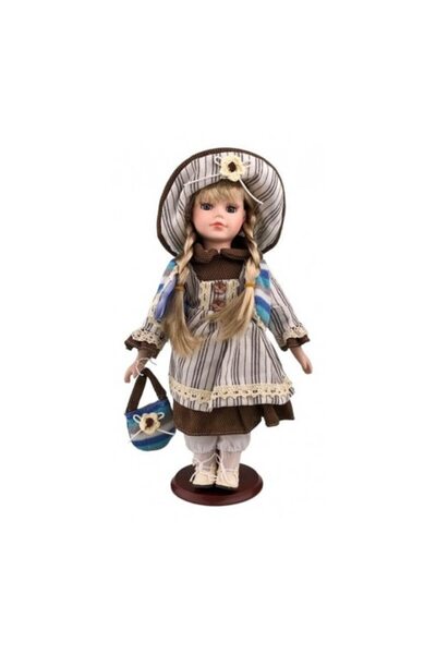 OEM Decoratiune papusica cocheta, ceramica, multicolor, 15x35 cm, M4