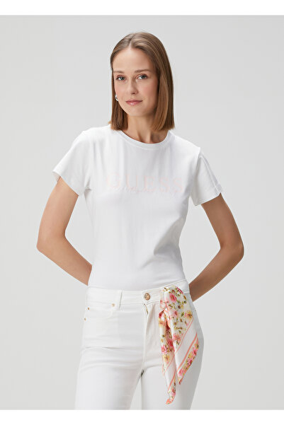 Guess Kamelie Cn T-Shirt Women Pink T-Shirt V5Gı15J1314-G644