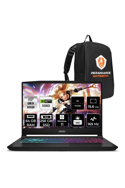 MSI Katana 15 Hx i9 14900HX RTX 5060 8GB 64GB RAM 256GB SSD 15.6" QHD 165Hz W...