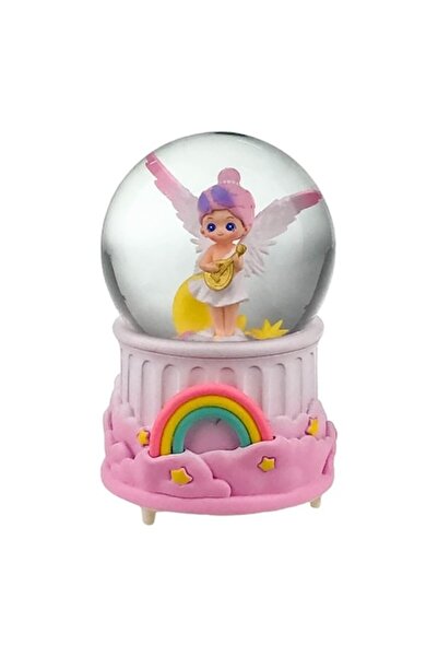 OEM Decoratiune glob cu inger si instrument muzical, 10x16, rasina, multicolor