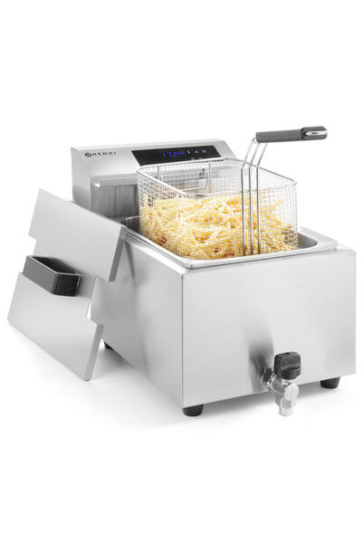 HENDI Friteuza Mastercook cu panou digital cu robinet 8L 3500W