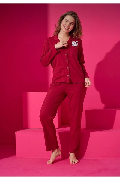 mamirko designed for you Buttoned Pajama Set Cotton