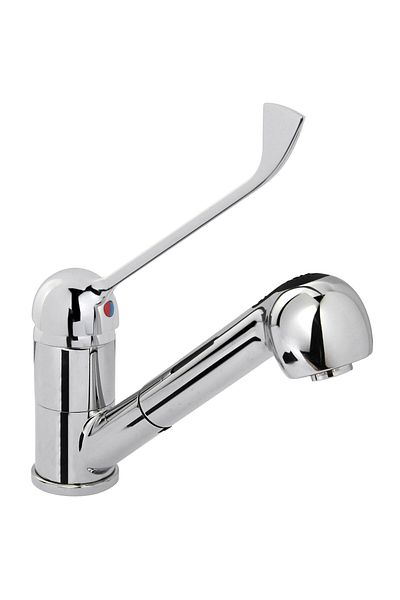 HENDI Bateria kuchenna z wyciąganym natryskiem prysznicem nierdzewna wys. 230 mm - 810255