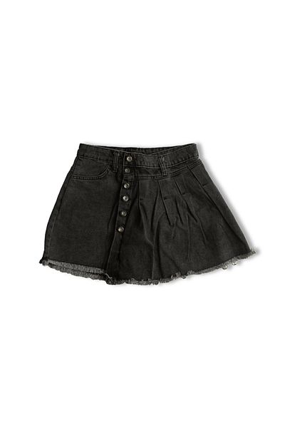 Bak Moda Tassel Detailed Full Button Closure Mini Shorts