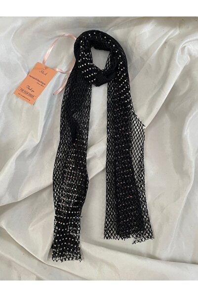 Nurcanilirboutique Siyah taşlı fular