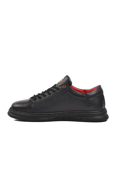 Bulldozer Black Genuine Leather Men's Casual Shoes 251013 m