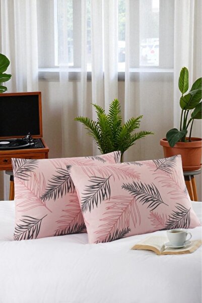 YALITEKS HOME مجموعة من 2 غطاء وسادة قطنية |   مطبوع |   50x70 سم