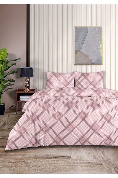 Evim Loren 100% Cotton Akfil Single Duvet Cover Set 160X220Cm Dark Pink Plum