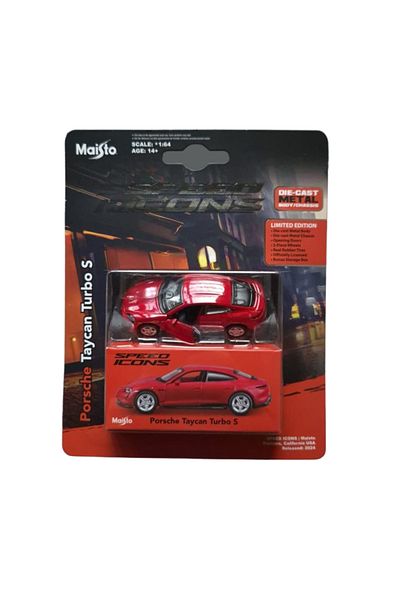 Maisto Porsche Taycan Turbo S, 2019, limited edition, red, 1/64