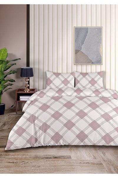 Evim Loren 100% Cotton Double Duvet Cover Set 200X220Cm Lilac Plum