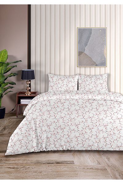 Evim Daria 100% Cotton Double Duvet Cover Set 200X220Cm Dark Plum