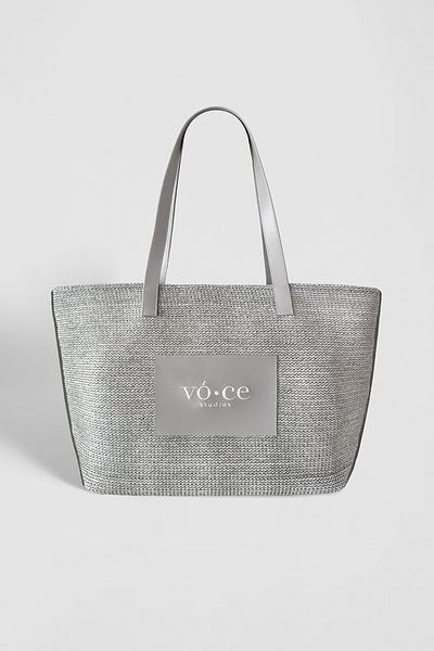 voce studios Straw Bag – Cool Gray