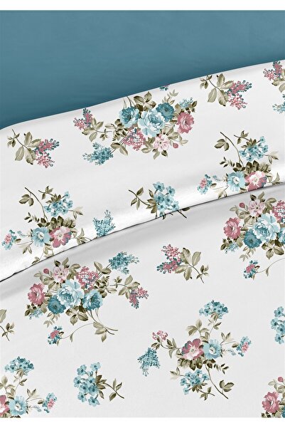 Evim Floret 100% Cotton Double Duvet Cover Set 200X220Cm Dark Turquoise