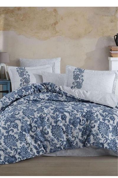 Hobby Σετ Παπλωματοθήκη Elsa Double Ranforce Navy Blue