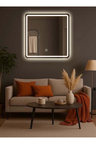 Taimi Elegantly designed decorative mirror60x60cm-with front and back lighting fordressing rooms,bedrooms