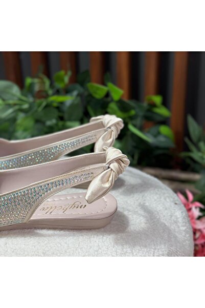 MEY Back Flower Point Stone Flat Ballet M1076