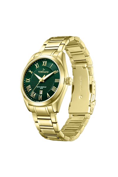 Tornado CLASSIC ANALOG Men's Analog Green Dial Watch - T8007-GBGH