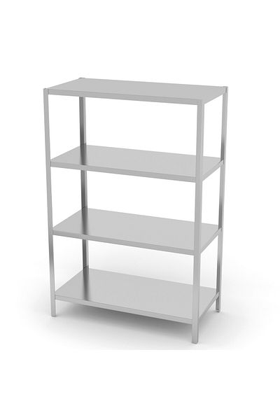HENDI Raft de depozitare pentru catering din oțel inoxidabil cu 4 rafturi complete 180(h)x120x50cm - 812549