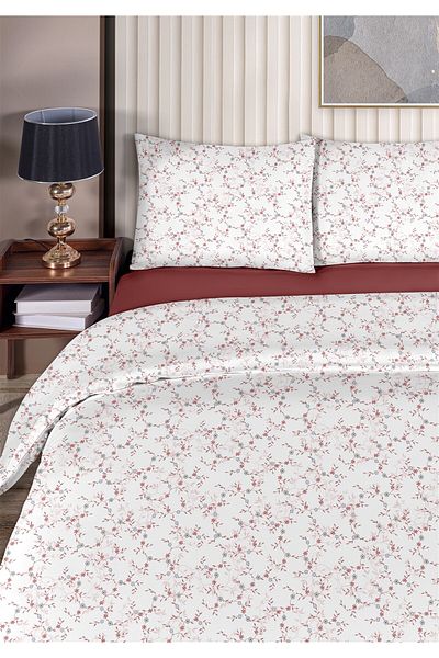 Evim Daria 100% Cotton Double Duvet Cover Set 200X220Cm Dark Plum
