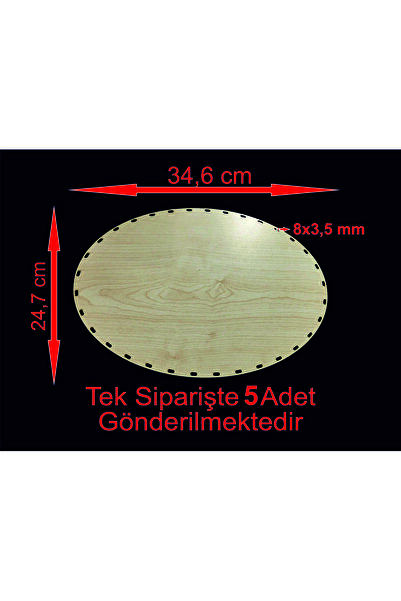 ASUDE HEDİYELİK Drvena 35x25 krem boja 5 komada Raddan Bambus pladanj za plet...