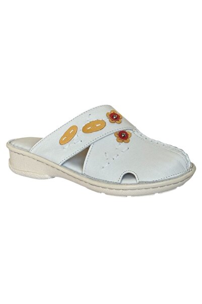 CEX 25Y NBL08 Papuci de zi cu zi pentru femei, din piele naturală, bej