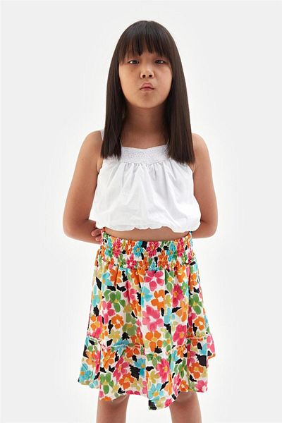 Tyess Girl Patterned Skirt