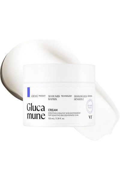 VT COSMETICS Glucamune Cream, Intensive Moisturizing for Sensitive Skin, Radiant Finish (100 ml)