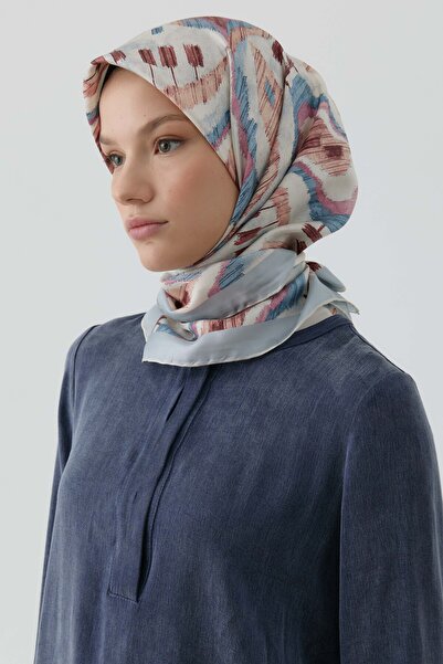 Tuğba Didar Twill İpek Eşarp - Mavi