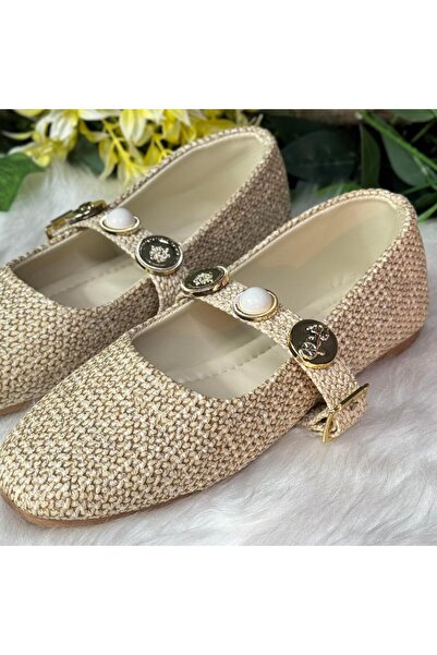 MEY Wick Textured Stone Ballet Shoes M1016