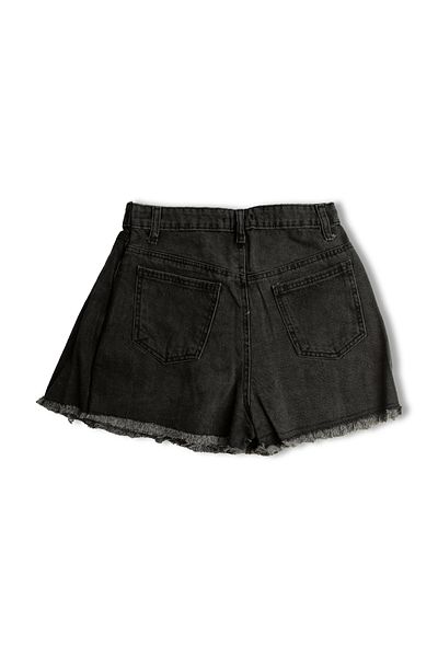 Bak Moda Tassel Detailed Full Button Closure Mini Shorts