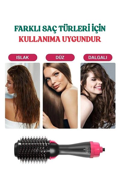 Teknoşık 2 in 1 Hair Straightener Blow Dryer Brush Comb