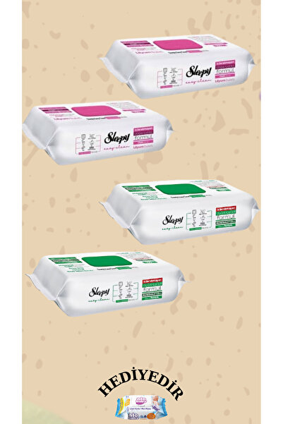 Sleepy Yüzey Temizlik Havlusu 2 Paket Lilyum 2 Paket Beyaz Sabun 400 Yaprak