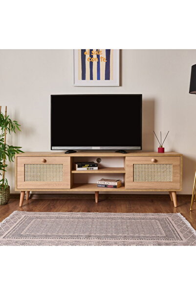 Just Home 2 Kapaklı Hazeran Tv Ünitesi - Safir Meşe - 160 cm
