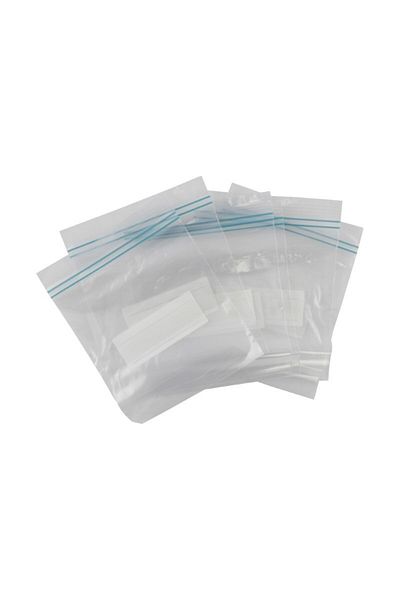 gogiva Set de pungi reutilizabile și resigilabile, transparente, cu fermoar ziplock, 14x15 cm, plastic, 50 buc