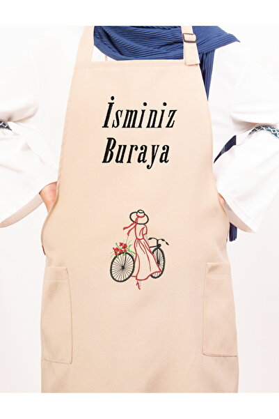 Artex Kişiye ve İsme Özel İsim Nakışlı Mutfak Kafe Chef Barista Garson Çiçekç...