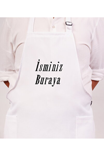 Artex Kişiye ve İsme Özel İsim Nakışlı Mutfak Kafe Chef Barista Garson Çiçekç...