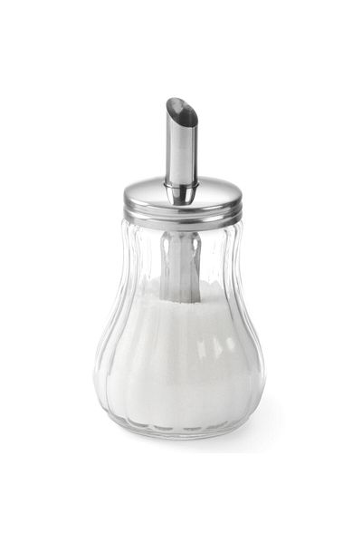 HENDI Cukiernica szklana z dozownikiem cukru śr. 80mm 200ml - 452400
