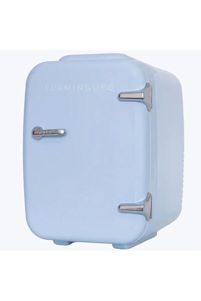 Flamingueo JON-MINI BUZDOLABI TASINABILIR RETRO MAVI 4 LT